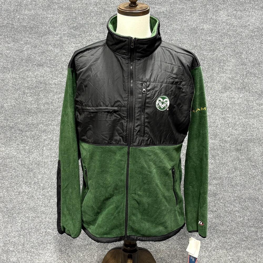 Colorado State Rams Jacket Mens Large Green NCAA Football Pro Player Fleece